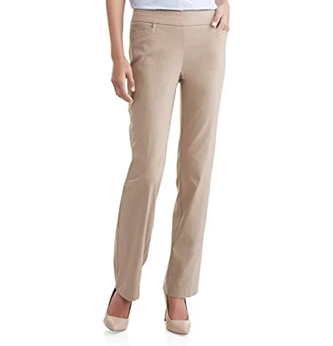 Time & Tru Women's Millennium Pull On Pants (Medium 8/10, Brownstone)