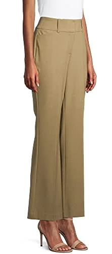 Time & Tru Women's Mid-Rise Bootcut Trouser Pants (Beige, 18) — 3