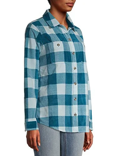 Time & Tru Women's Shirt Jacket (Corsair Check, Large 12/14) — 3