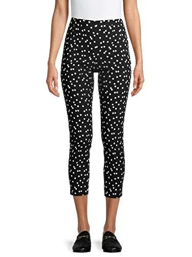 Time & Tru Women's Millennium Skinny Pants (10, Black Dot)