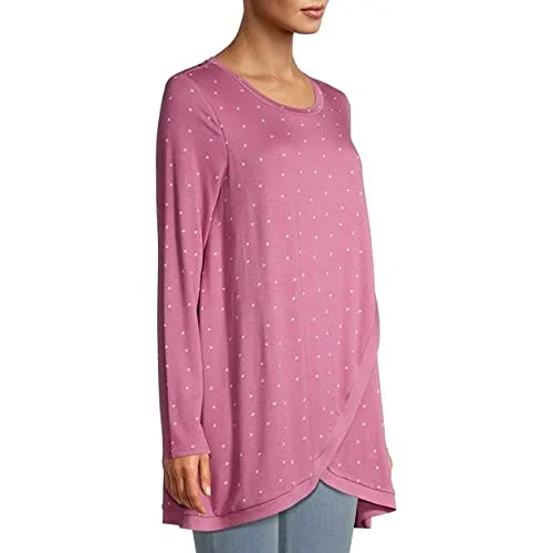 Time and Tru Maternity Nursing Tulip Sweatshirt (Tea Rose, XL), X-Large — 5