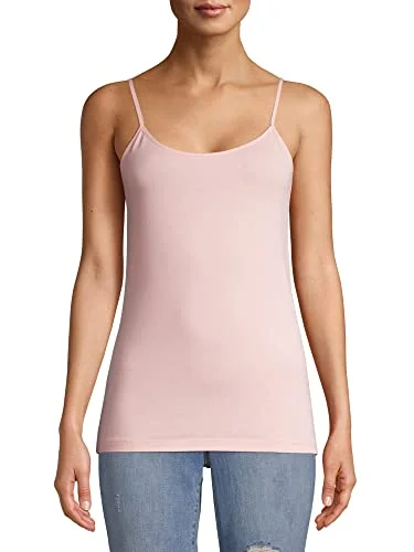 Time and Tru Rose Blush Adjustable Strap Cami Tank - X-Small