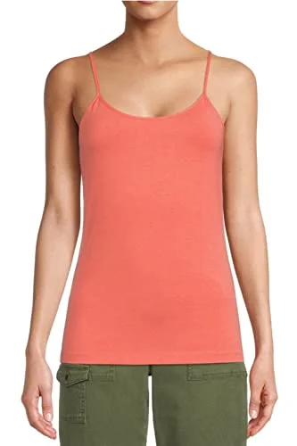 Time and Tru Coral Blossom Adjustable Strap Cami Tank - Large