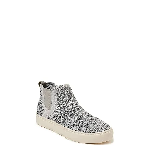 Time & Tru Women's Knit High Top Casual Sneaker Grey (M, Grey, Numeric_9)