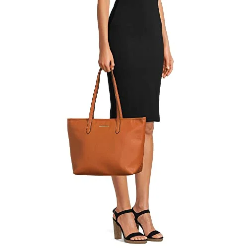 Time Tru Time and Tru Women's Faux Leather Vegan 3-Piece Handbag Set Tote, Wristlet and Wallet (Cognac) — 4
