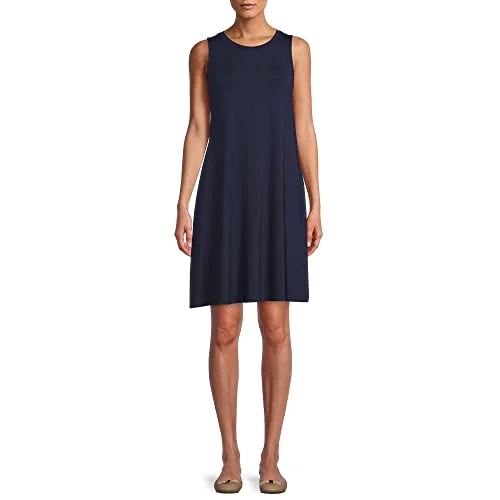 Sleeveless Knit Dress — (dark navy