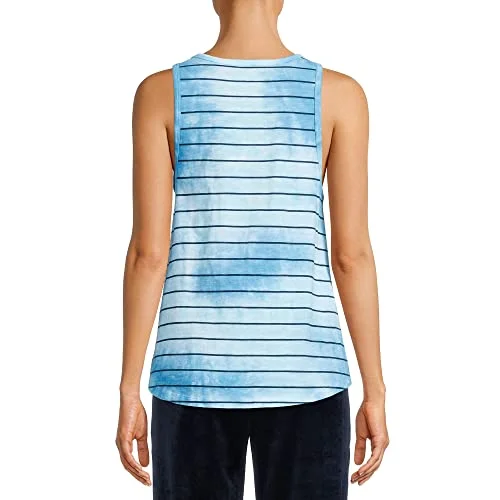 Time and Tru Women's Swing Tank Top (Medium, Blue) — 2