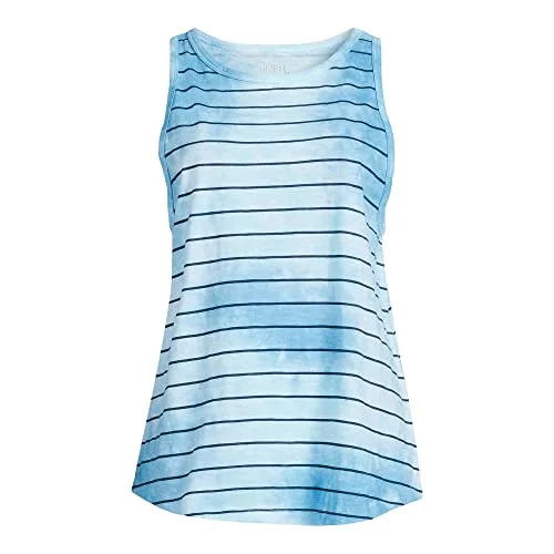 Time and Tru Women's Swing Tank Top (Medium, Blue) — 5