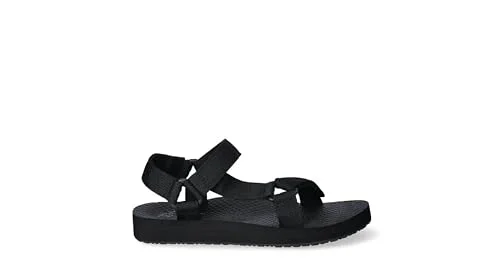 Time and Tru Women's Nature Sandal (Black, US Footwear Size System, Adult, Women, Numeric, Medium, 8) — 2