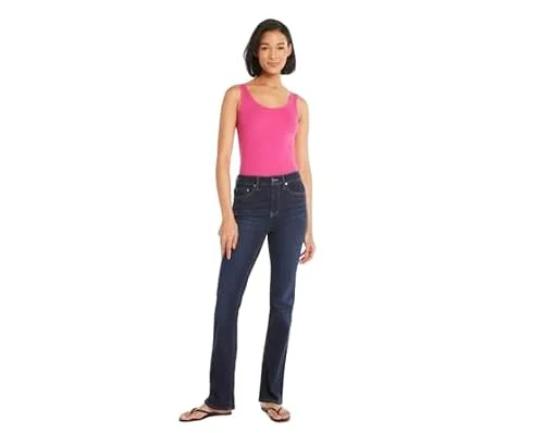 Time and Tru Women's Ribbed Tank (US, Alpha, X-Small, Regular, Regular, Smokin Hot Pink) — 3