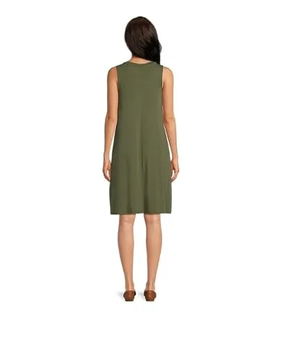 Time and Tru Women's Sleeveless Knit Dress (US, Alpha, Large, Regular, Regular, Sea Turtle) — 3
