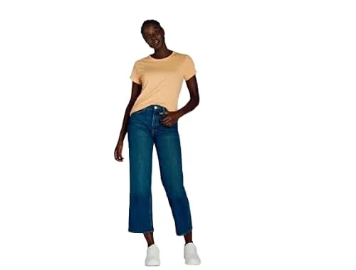 Time and Tru Women's Slub Crew T-Shirt (US, Alpha, Large, Regular, Regular, Peach) — 2